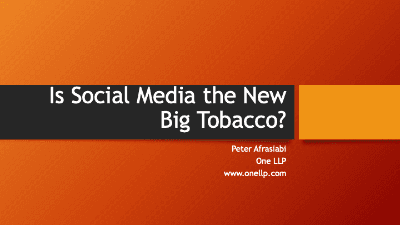 Is Social Media the New Big Tobacco?